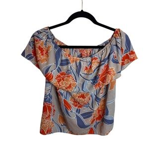 C&E Tropical Floral Off Shoulder Blouse